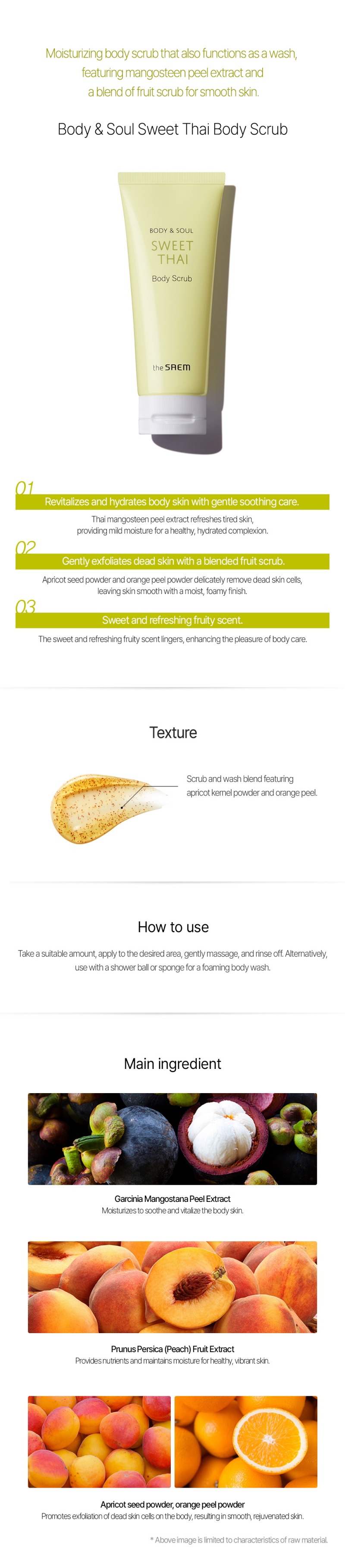 THE SAEM Body & Soul Sweet Thai Body Scrub 200ml