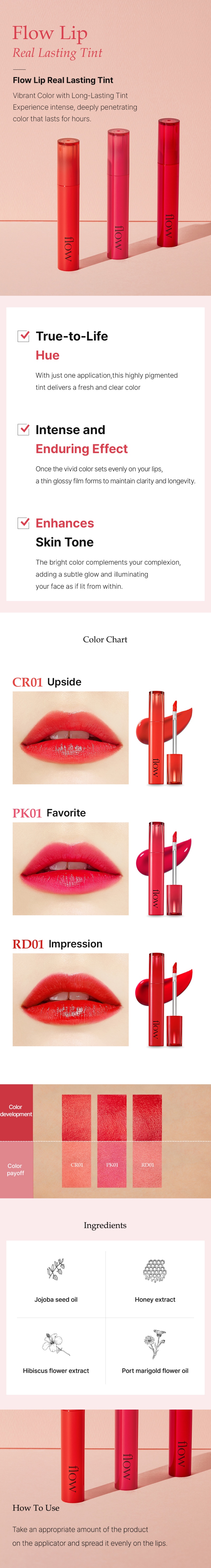 THE SAEM Flow Lip Real Lasting Tint 4g (3Color)