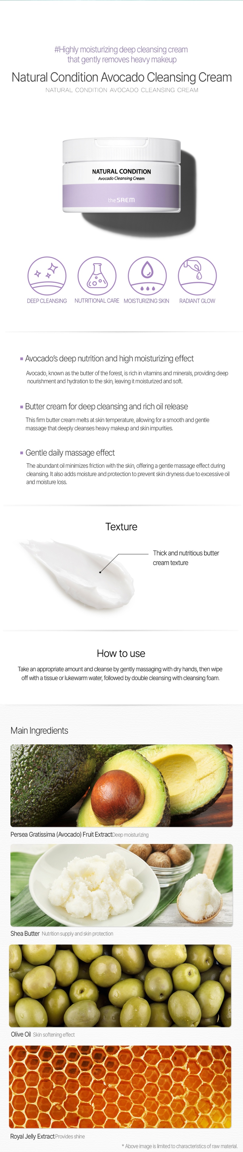 THE SAEM Natural Condition Avocado Cleansing Cream 300ml