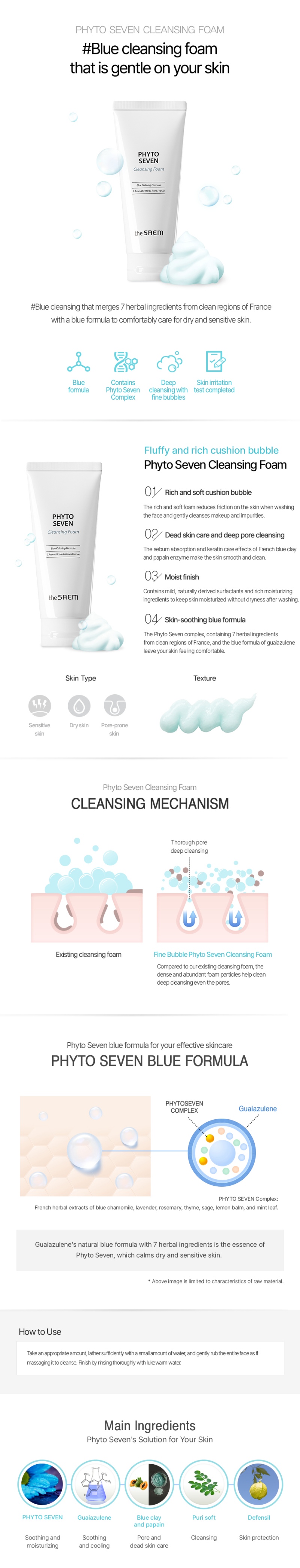 THE SAEM Phyto Seven Cleansing Foam 150ml