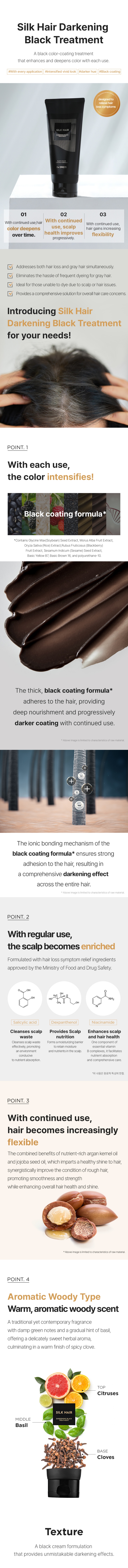 THE SAEM Silk Hair Darkening Black Treatment 200ml