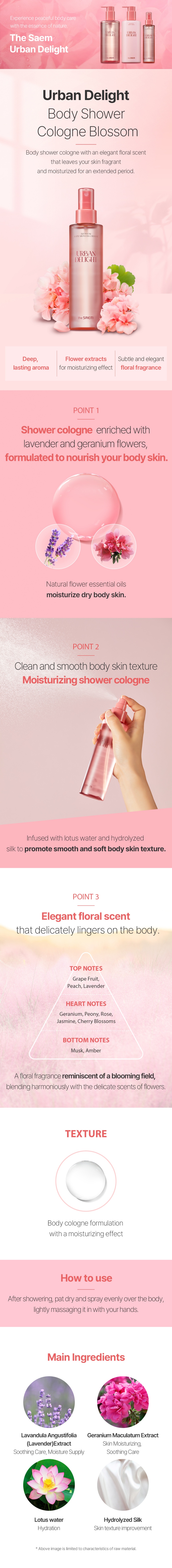 THE SAEM Urban Delight Body Shower Cologne 150ml #Blossom