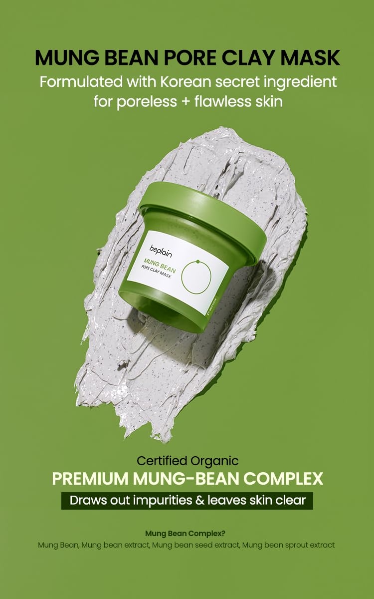 beplain Mung Bean Pore Clay Mask Pack 120mL