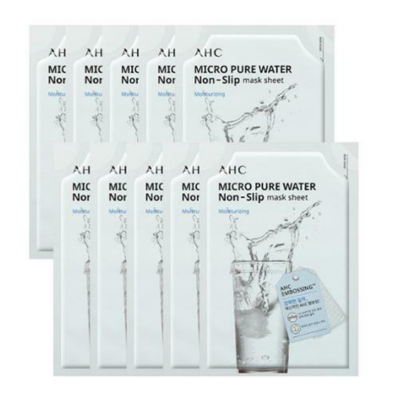 AHC Micro Pure Water Non-Slip Mask Sheet 10 Sheets