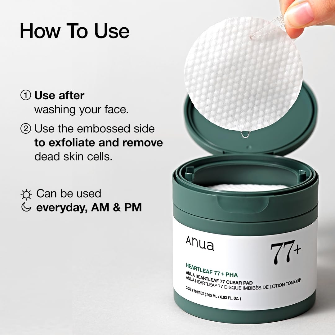 Anua Heartleaf 77% Clear Pad 70ea 160ml