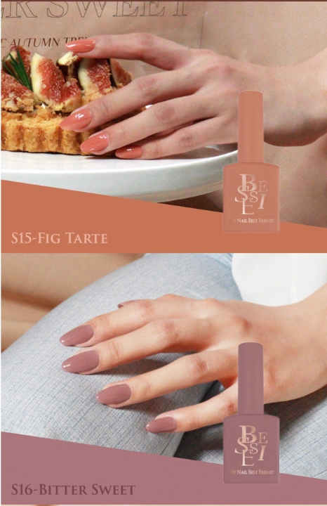 BESSIE Fall New Color Semi-Syrup Gel BITTER SWEET 7 Colors Set