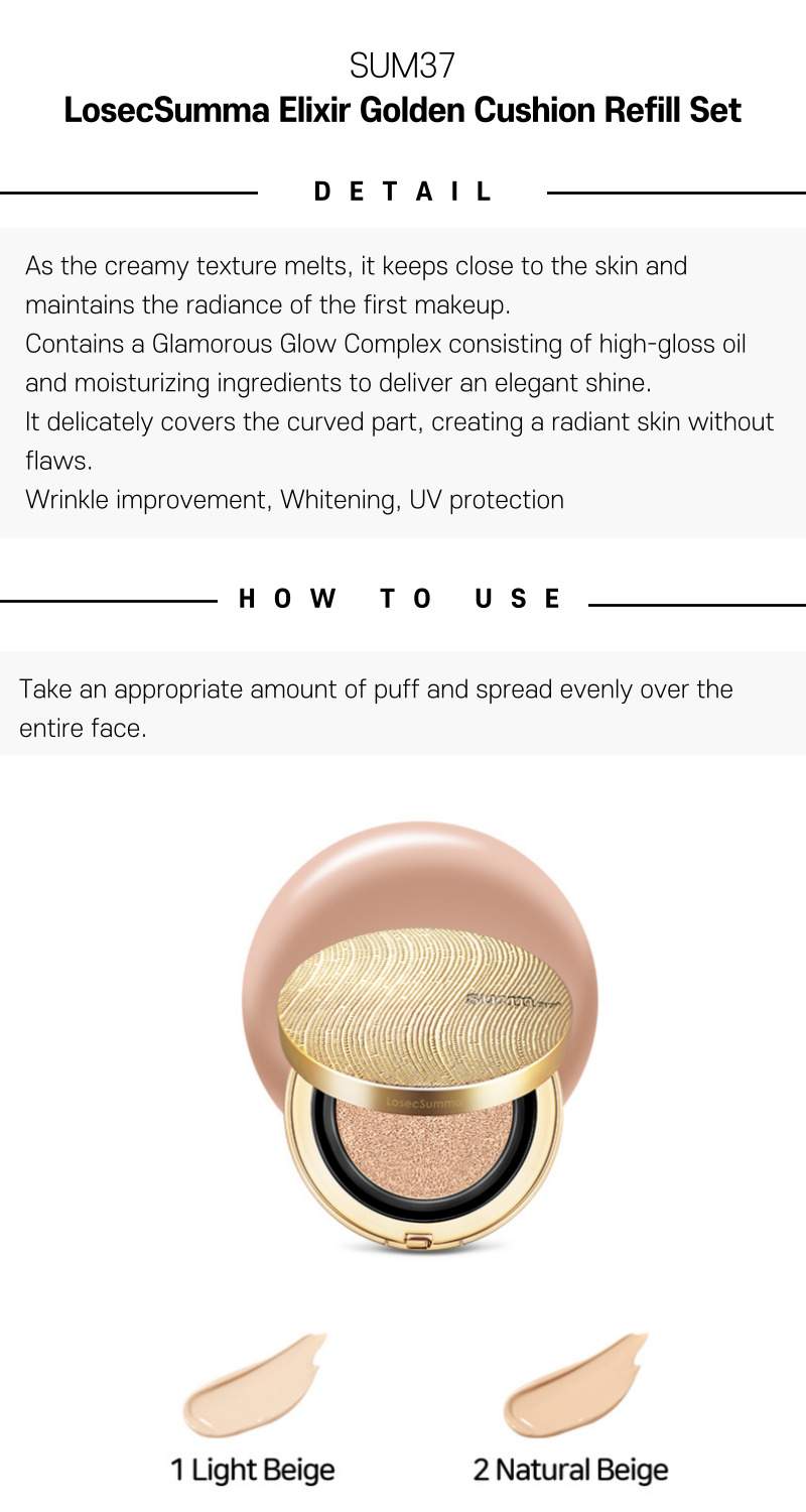 SUM37 LosecSumma Elixir Golden Cushion Refill Set Detail Image
