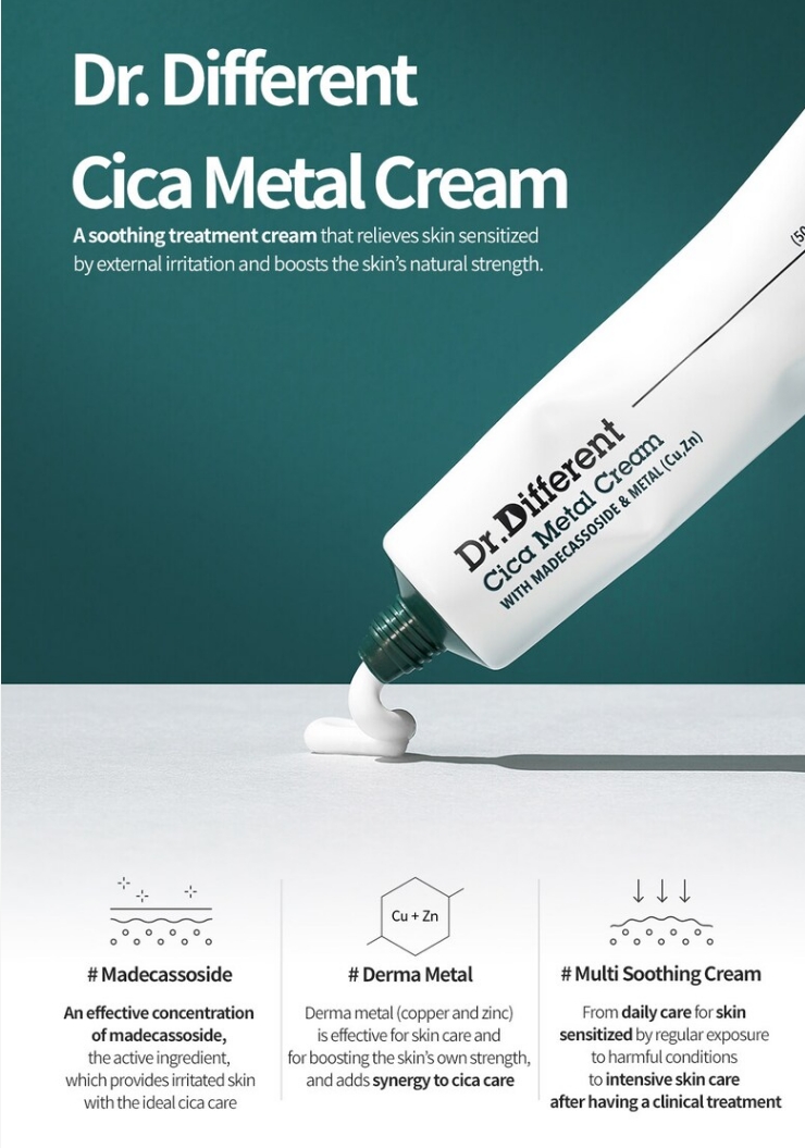 Dr.Different CICA METAL Quick Soothing Cream 50g-copy