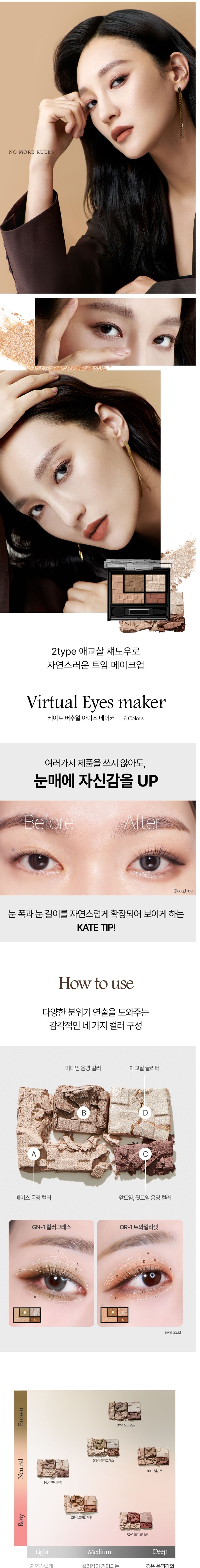 KATE Virtual Eyes Maker Palette - Front View