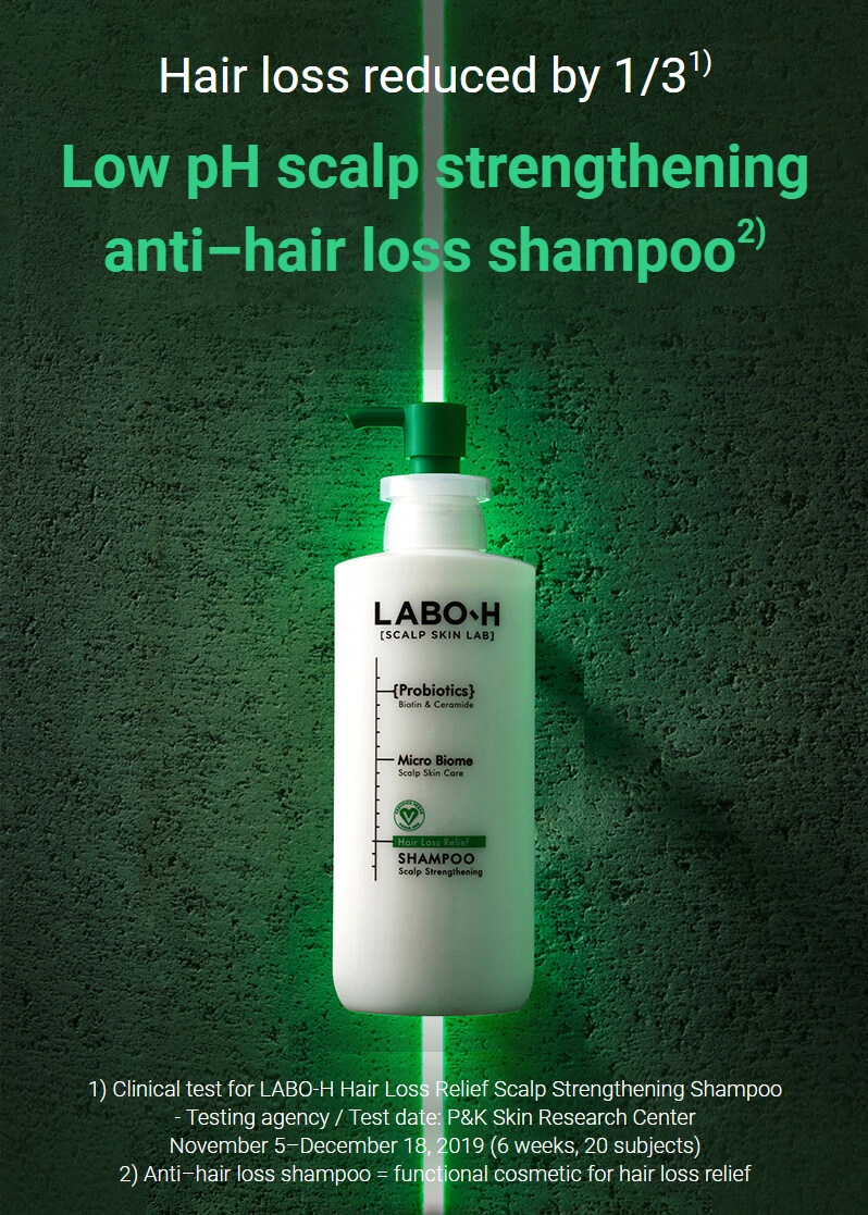 LABO-H Hair Loss Relief Shampoo Scalp Strengthening 750ml + Refill 600ml Special