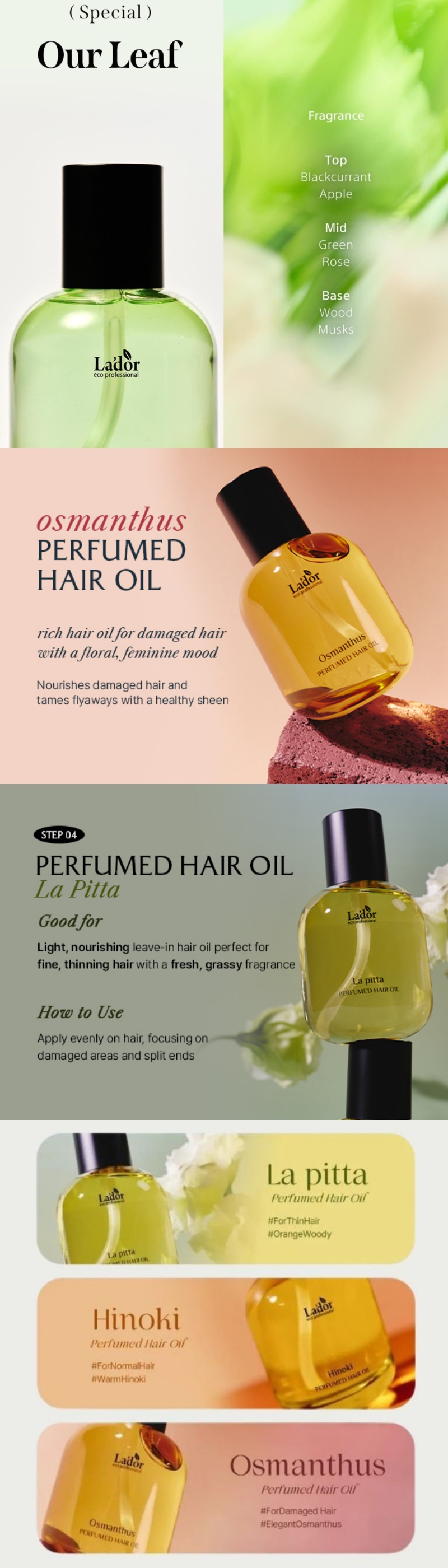 Lador Perfumed Hair Oil 30ml (4 Types)