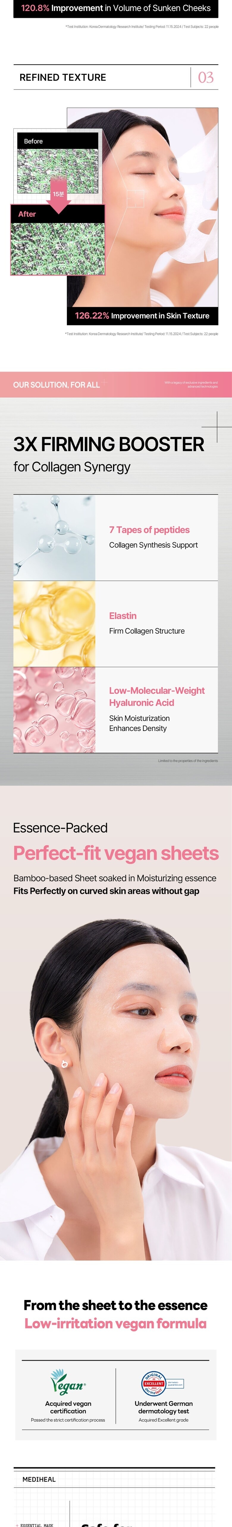 MEDIHEAL Collagen Essential Mask Sheet Core Firming 10ea