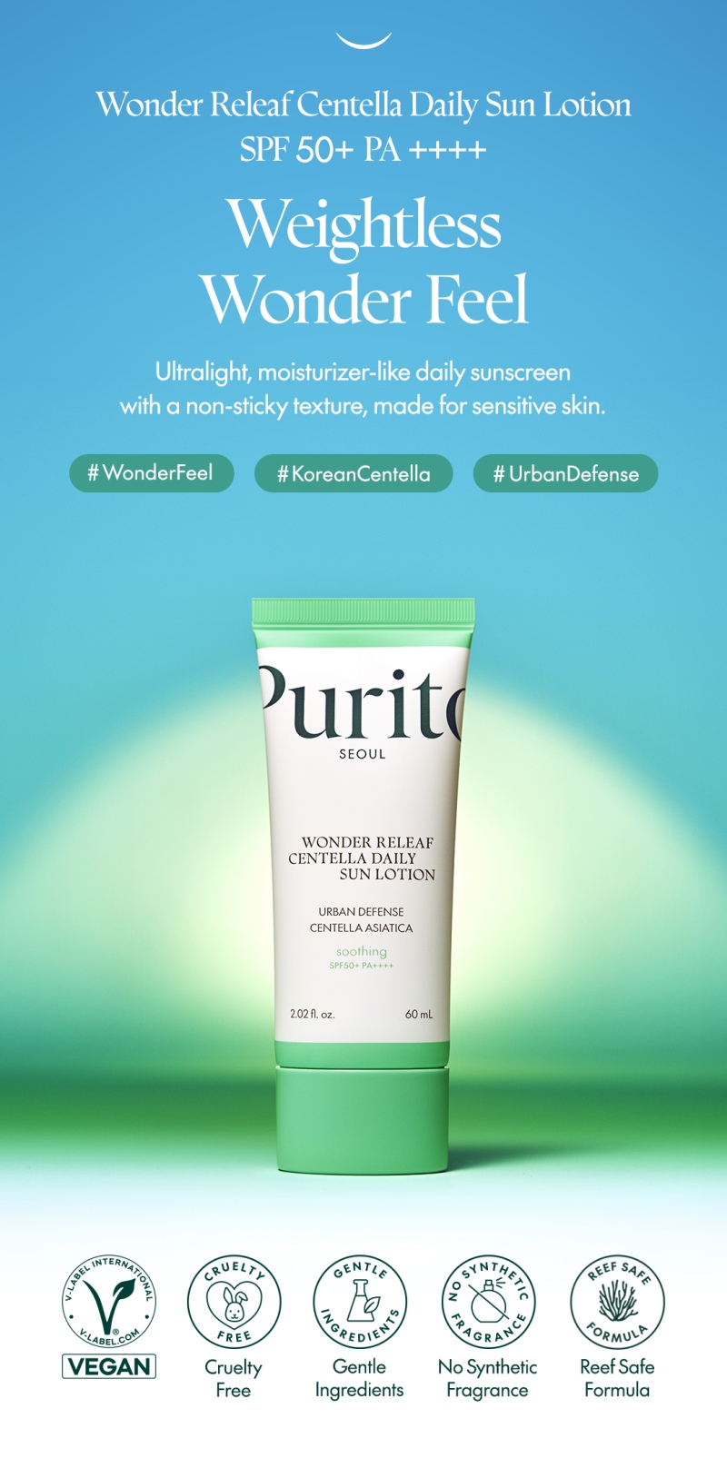  PURITO Wonder Releaf Centella Daily Sun Lotion 60ml