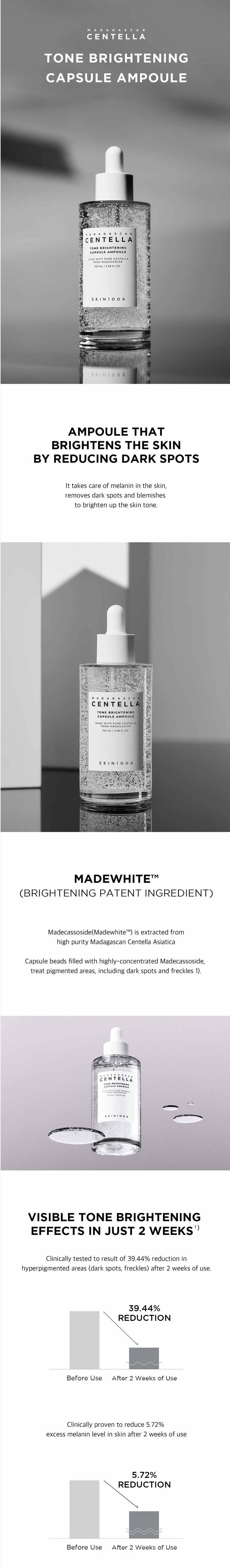 SKIN1004 Madagascar Centella Tone Brightening Capsule Ampoule 100ml Image 1