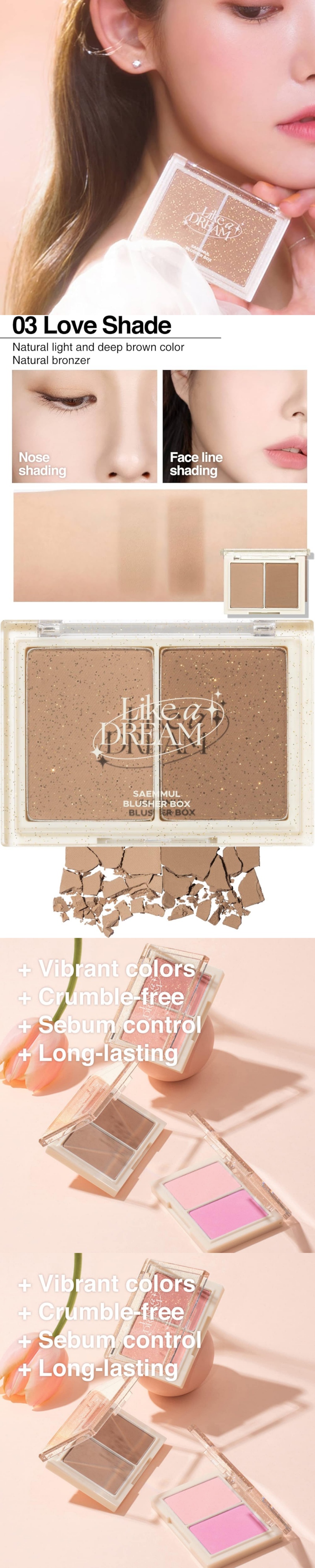 THE SAEM Saemmul Blusher Box 03 Love Shade