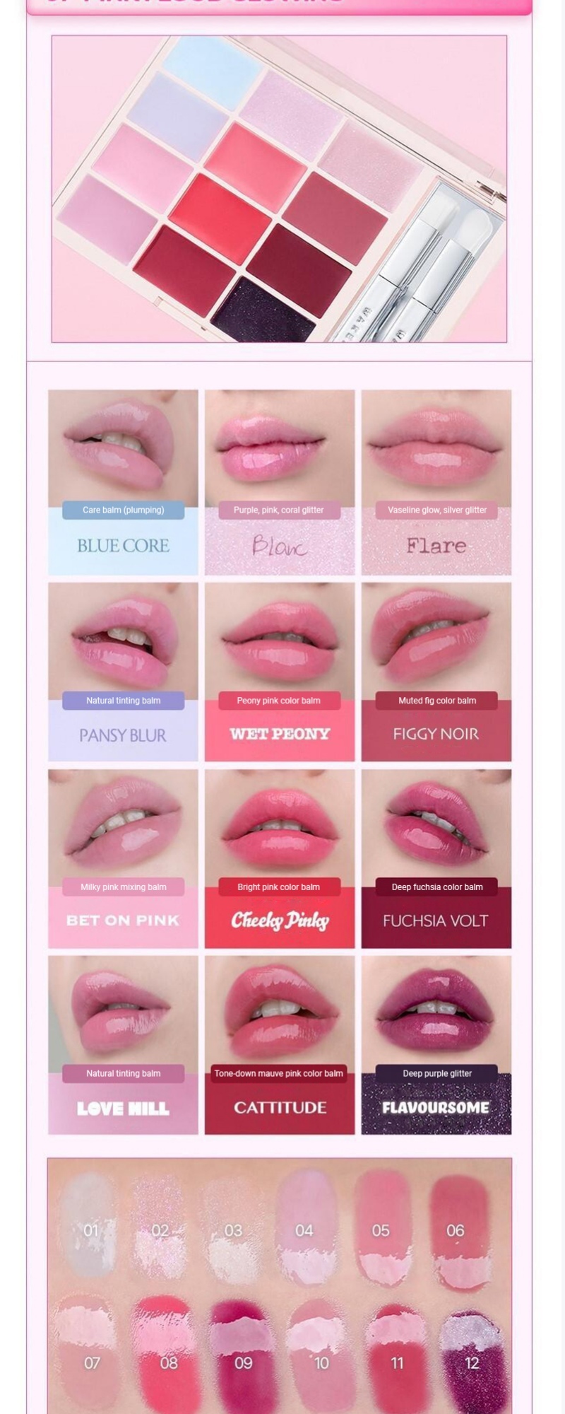 WAKEMAKE Soft Coloring Lip Palette 3COLOR