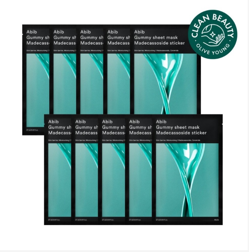 Abib Gummy sheet mask Madecassoside sticker (10 sheets)