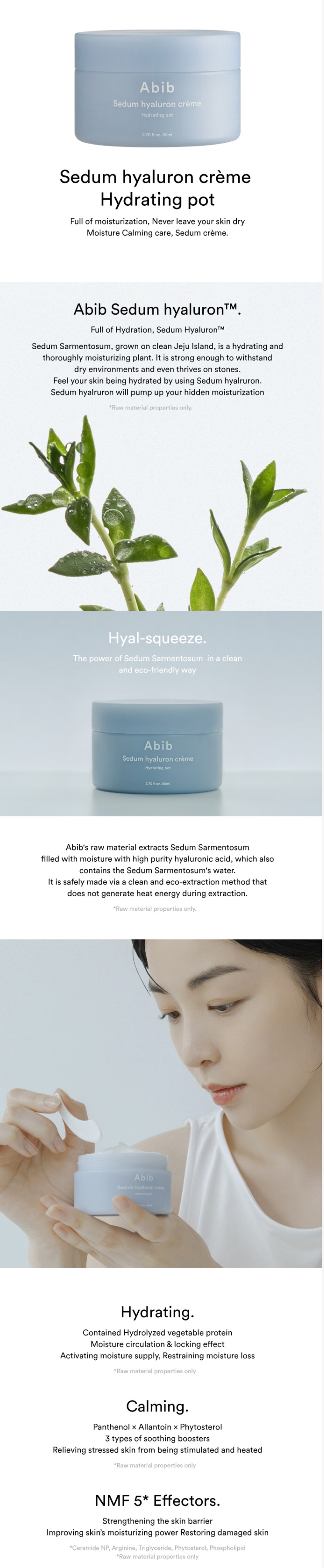 Abib Sedum hyaluron crème Hydrating pot 80ml