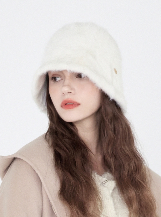 Angora Bucket Hat Ivory