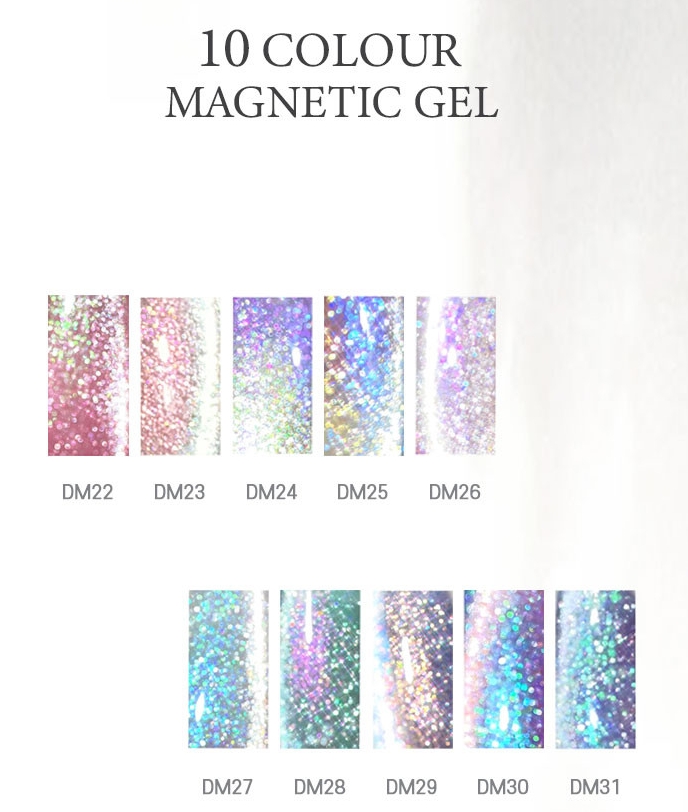 DVOK White Night Magnet Glitter 10ml*10ea Set