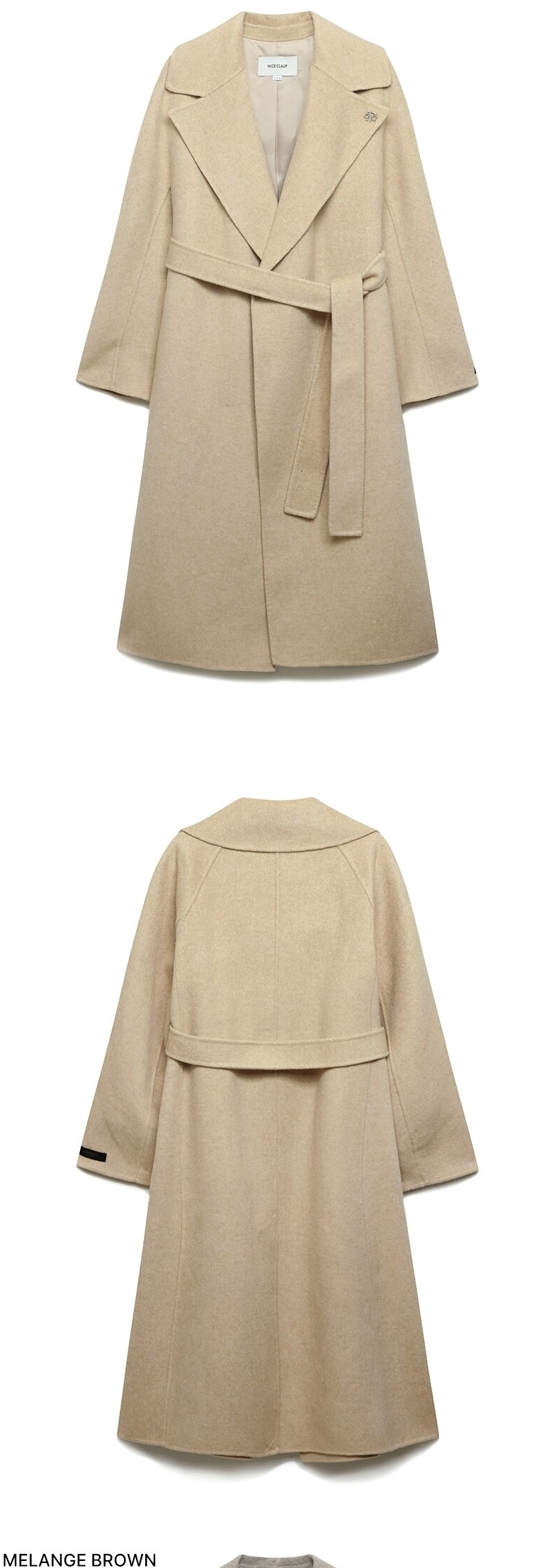 NICE CLAUP Handmade Long Coat #size : 55