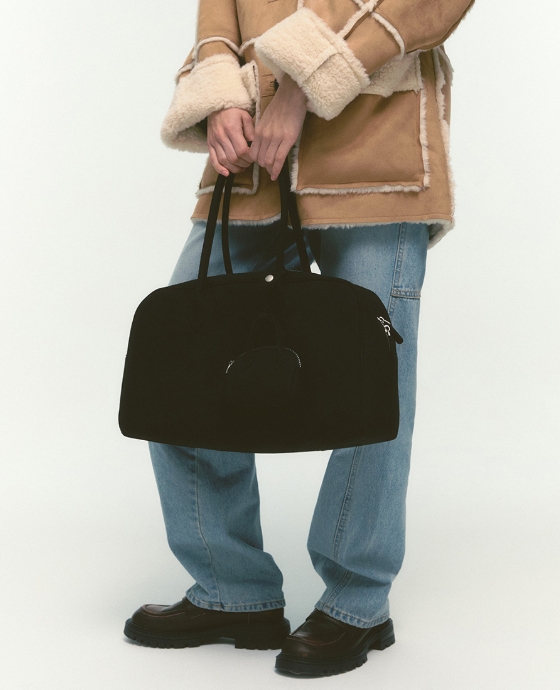 NOIRNINE Suede Hug Bag #BLACK